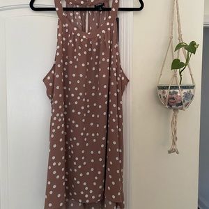Torrid Brown Polka Dot Blouse Size 3